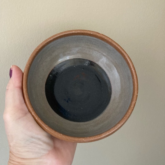 2 Tonala Mexican Pottery Bowls, marked by the maker, grey, tan, cream, brown - Picture 4 of 8
